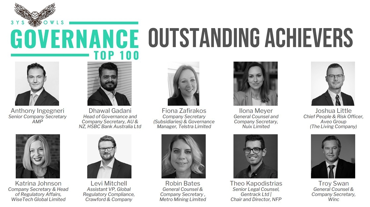 2025 Governance Top 100 Outstanding Achievers